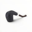 Chacom Sabbiata 101 Bent Billiard pipa in radica sabbiata scura con ghiera in nickel e bocchino in metacrilato cumberland.