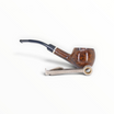 Pipa Charatan's Make Perfection 373 in radica liscia con ghiera in argento e bocchino Double Comfort nero