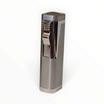 Accendino Eurojet 3 jet flame color argento con finiture cromate, ideale per sigari, venduto da Floppypipe.
