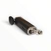 Accendino Floppypipe Eurojet 3 jet flame nero opaco con finiture cromate, bucasigari a scomparsa e finestra gas