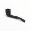Floppypipe Alfred Dunhill Bruyere 4216 bent billiard pipe with dark mahogany briar wood and black ebonite saddle stem.