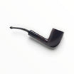 Floppypipe Alfred Dunhill Bruyere 4216 bent billiard pipe with dark mahogany briar wood and black ebonite saddle stem.