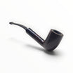 Floppypipe Alfred Dunhill Bruyere 4216 bent billiard pipe with dark mahogany finish and black ebonite saddle stem.