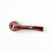 Floppypipe Alfred Dunhill "The White Spot" Cumberland 2108 Bent Rhodesian pipe, sandblasted brown bowl, red ebonite stem.