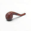 Floppypipe Alfred Dunhill Cumberland 2108 Bent Rhodesian pipe, sandblasted dark brown briar with red-striped ebonite mouthpiece.