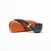 Floppypipe Alfred Dunhill Zodiac Pipe Year of the Horse Bent Pot Shell Briar with silver band and leather case