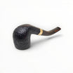 Floppypipe Alfred Dunhill Zodiac Year of the Horse Bent Pot pipe, black Shell Briar finish, silver band with horse engraving.