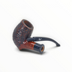 Pipa Floppypipe Ascorti Bent Egg del 2005, radica sabbiata scura con bocchino in metacrilato nero e logo A/S.