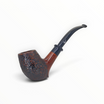 Pipa Floppypipe Ascorti Bent Egg 2005 sabbiata scura con bocchino in metacrilato nero e finitura artigianale