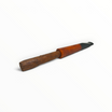 Bocchino Floppypipe Brebbia in radica chiara con sigaro Toscano inserito e terminale in metacrilato nero