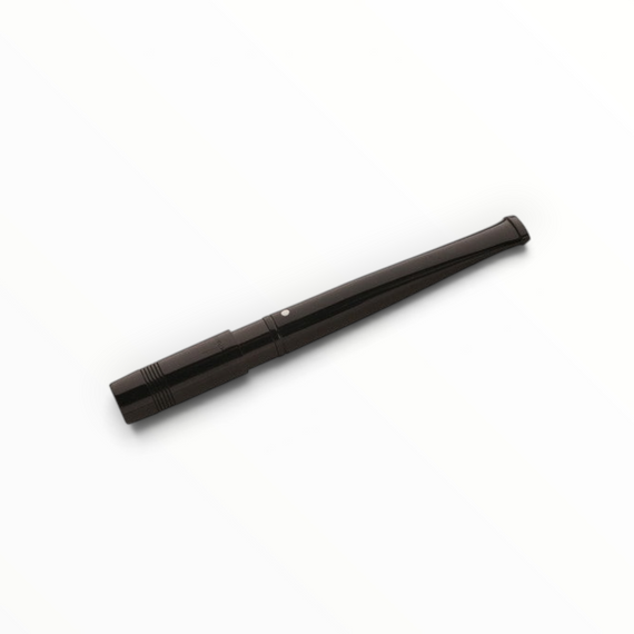 Bocchino per sigarette Floppypipe Dunhill in metacrilato nero lucido con espulsore e iconico punto bianco