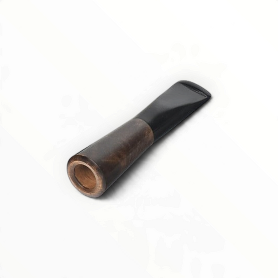Bocchini per sigaro Toscano Floppypipe in radica di erica e metacrilato nero, fatti a mano in Italia