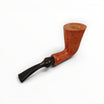 Floppypipe Pipa Brebbia Nemo Selected Italy, a smooth briar wood smoking pipe with a black tapered mouthpiece and a diamond accent.