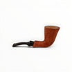 Floppypipe Pipa Brebbia Nemo Selected Italy, a bent briar smoking pipe with a black stem.