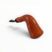 Floppypipe Pipa Brebbia Nemo Selected Italy, a bent briar smoking pipe with a smooth, polished finish and a black mouthpiece.