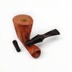 Floppypipe Pipa Brebbia Nemo Selected Italy, a classic briar smoking pipe with a smooth, polished finish and black mouthpiece.