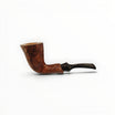 Floppypipe Pipa Brebbia Nemo Pura Noce Italy, classic wooden tobacco pipe with black mouthpiece, natural wood finish.