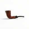 Floppypipe Pipa Brebbia Nemo Pura Noce in wood with black mouthpiece, natural finish, ergonomic design.