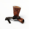 Floppypipe Pipa Brebbia Nemo Pura Noce in wood with black mouthpiece and diamond detail. Classic Italian design.