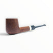 Floppypipe Brebbia Pura Maigret estate pipe with smooth briar wood, silver band, and black methacrylate stem.