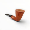 Floppypipe Pipa Brebbia Nemo Selected Italy, a smooth briar wood smoking pipe with a bent black stem.