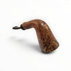 Floppypipe Pipa Brebbia Nemo Pura Noce Italy, classic briar wood tobacco pipe with black stem, natural finish.