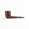 Floppypipe Pipa Castello "Castello" G Liscia, Canadian shape 33, smooth natural briar with flame grain and black tapered mouthpiece with white dot.