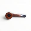 Floppypipe Pipa Castello "Castello" G Liscia, Canadian shape 33, smooth natural briar with flame grain and black tapered mouthpiece with white dot.