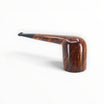 Floppypipe Pipa Castello "Castello" G Liscia Canadian Shape 33 pipe, smooth natural briar with flame grain and black tapered mouthpiece with white dot.