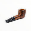 Floppypipe Castello Collection KK Liscia Marrone Scuro pipe, dark brown briar wood, shape 10 Brucianaso, black acrylic stem with white dot.