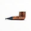 Floppypipe Castello Collection KK Brucianaso pipe in dark brown briar with fantastic grain and black acrylic saddle mouthpiece with white dot.