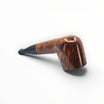 Floppypipe Castello Collection KK Brucianaso pipe in dark brown briar wood with fantastic grain and black acrylic stem with white dot.