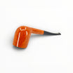 Pipa Floppypipe Castello Collection KKK Shape 35 Semi Bent Billiard in radica naturale liscia con bocchino nero
