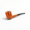 Pipa Floppypipe Castello Collection KKK Shape 35 Semi Bent Billiard in radica naturale liscia con bocchino nero