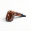 Floppypipe Pipa Castello KK Liscia Marrone Scuro Shape 10 Brucianaso, radica marrone scuro con venature fantastiche, bocchino nero a sella.