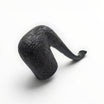 Floppypipe Pipa Castello Old Antiquari G Hungarian Oom Paul sabbiata dark briar pipe with black methacrylate stem and white dot.