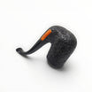 Floppypipe Pipa Castello Old Antiquari G Hungarian Oom Paul Sabbiata, dark sandblasted briar, black methacrylate mouthpiece with white dot.