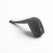 Floppypipe Castello Old Antiquari KKKK, large semi-bent billiard pipe with oval shank and dark sandblasted finish.
