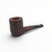 Castello Old Antiquari KKKK briar pipe, dark sandblasted finish, Shape 33 Canadese Corta, black tapered mouthpiece with white dot.