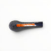 Floppypipe Castello Old Antiquari KKKK, large semi-bent billiard pipe with oval shank and black acrylic mouthpiece with white dot.