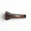 Floppypipe Castello Old Antiquari G Shape 33 Canadese Lunga, dark sandblasted briar pipe with black tapered mouthpiece and white dot.