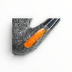 Floppypipe Castello Old Antiquari G Hungarian Oom Paul sabbiata dark briar pipe with black methacrylate stem and white dot