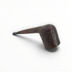 Floppypipe Castello Old Antiquari G Shape 33 Canadese Lunga dark sandblasted briar pipe with black tapered mouthpiece and white dot.