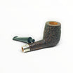 Pipa Floppypipe Castello Sea Rock modello billiard rusticata con ghiera in argento massiccio e bocchino nero