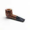 Floppypipe Pipa Castello KK Liscia Marrone Scuro Shape 10 Brucianaso, dark brown briar wood, smooth finish, black acrylic stem with white accent.