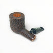 Pipa Floppypipe Castello Sea Rock Briar KKKK shape 33 in radica rustica scura con bocchino in ebanite nero