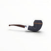 Floppypipe Pipa Chacom 389, bulldog dritta sabbiata scura con ghiera in metallo e bocchino marrone screziato.