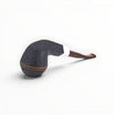 Floppypipe Pipa Chacom 389 Bulldog dritta sabbiata scura con ghiera in metallo e bocchino marrone screziato.