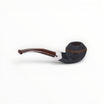 Floppypipe Chacom Faubourg 280 Bent Bulldog pipe with dark sandblasted briar, nickel band and cumberland mouthpiece.