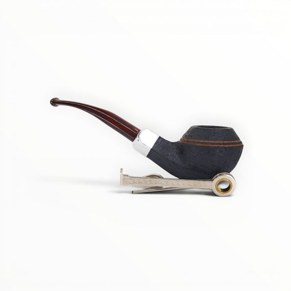 Floppypipe Pipa Chacom Faubourg 280 Bent Bulldog sabbiata con ghiera in nickel, bocchino in metacrilato cumberland.
